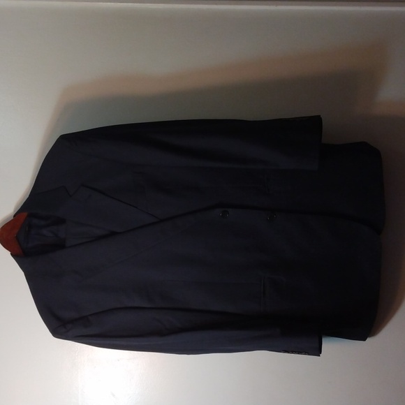 Jos. A. Bank Navy Hairline Stripe Signature Gold Wool Suit 46L - Picture 9 of 13